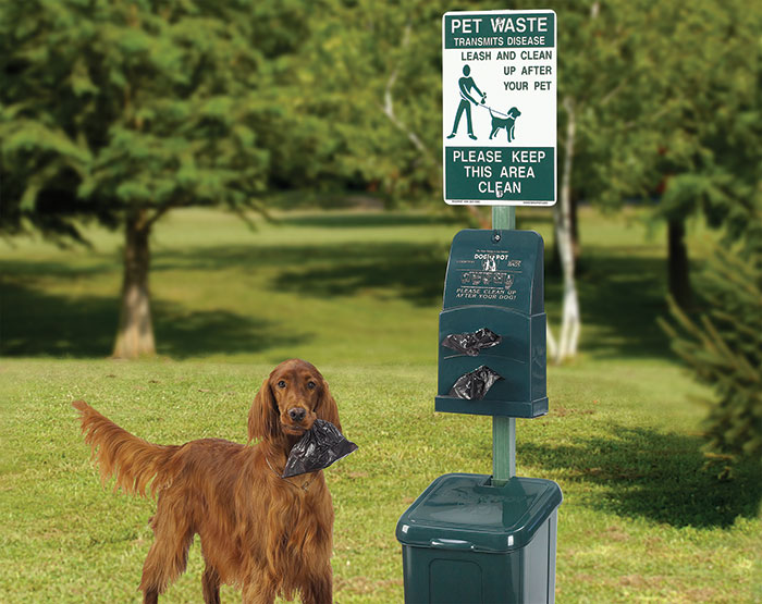 Advertise your dog walking on pet waste stations
